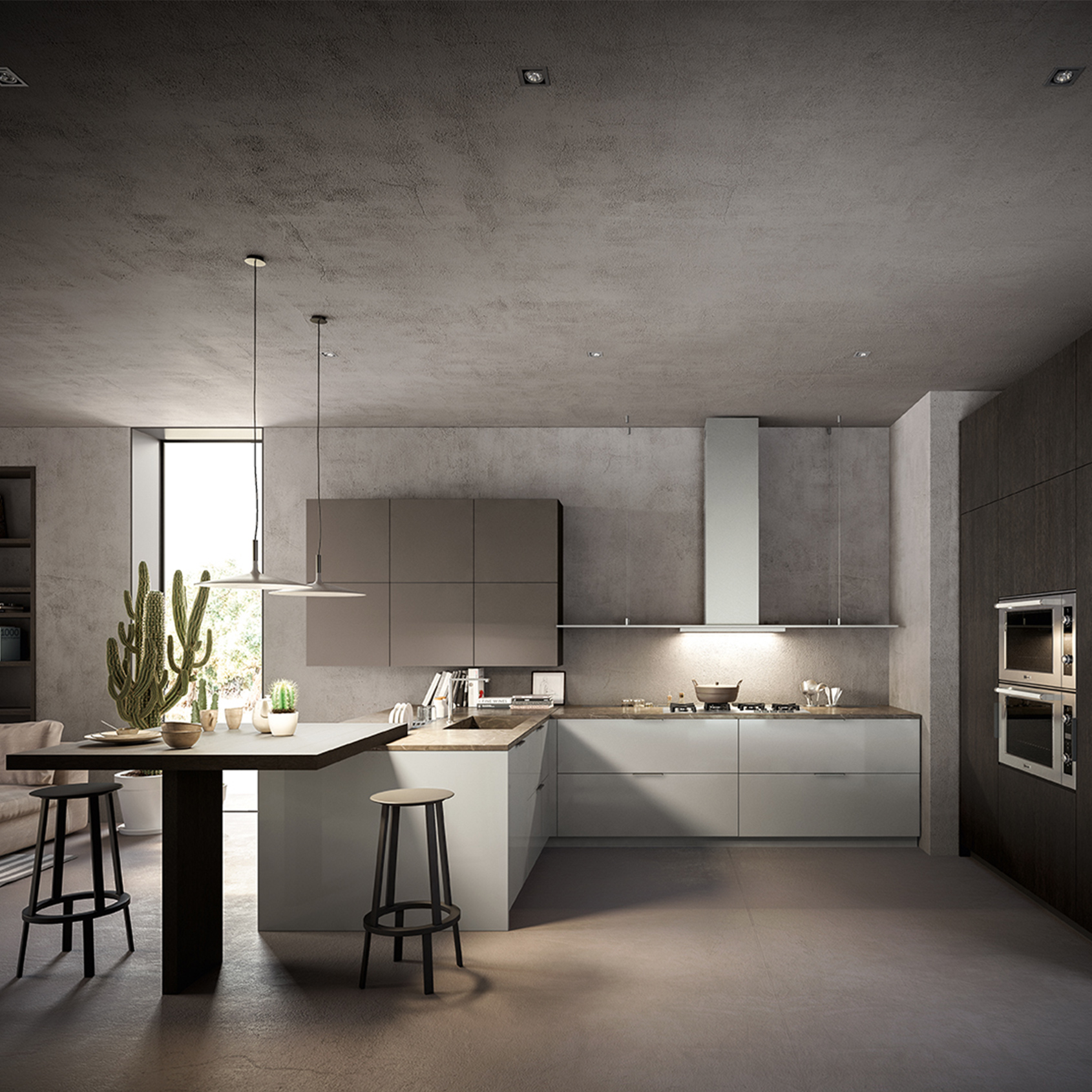 cucina con penisola